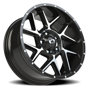 Vision Wheel 360 Gloss Black Machined Face 20x9 +12 5x150mm 110.2mm - Wheelwiz