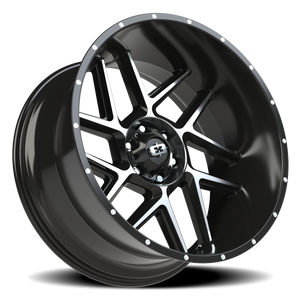Vision Wheel 360 Gloss Black Machined Face 24x12 -57 6x139.7mm 106.2mm - Wheelwiz