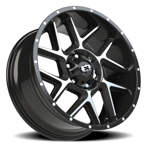 Vision Wheel 360 Gloss Black Machined Face 20x9 0 6x139.7mm 106.2mm - Wheelwiz