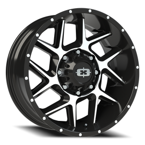 Vision Wheel 360 Gloss Black Machined Face 20x9 +12 8x165.1mm 125.2mm - Wheelwiz