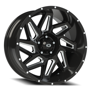 Vision Wheel 361 Gloss Black Milled Spoke 20x10 -25 5x127mm 78.1mm - Wheelwiz