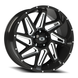Vision Wheel 361 Gloss Black Milled Spoke 22x10 -19 5x139.7mm 108mm - Wheelwiz