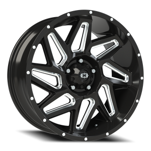 Vision Wheel 361 Gloss Black Milled Spoke 20x9 +10 5x127mm 78.1mm - Wheelwiz