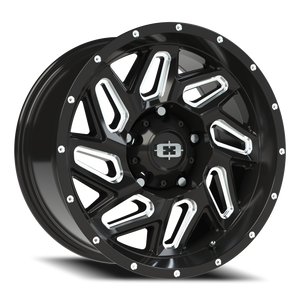 Vision Wheel 361 Gloss Black Milled Spoke 17x9 +12 5x139.7mm 108mm - Wheelwiz