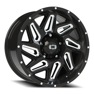 Vision Wheel 361 Gloss Black Milled Spoke 18x9 +12 5x150mm 110.2mm - Wheelwiz
