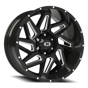 Vision Wheel 361 Gloss Black Milled Spoke 20x10 -25 6x139.7mm 106.2mm - Wheelwiz
