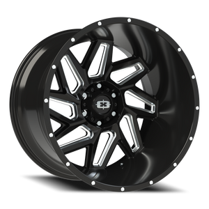 Vision Wheel 361 Gloss Black Milled Spoke 22x14 -76 6x139.7mm 106.2mm - Wheelwiz