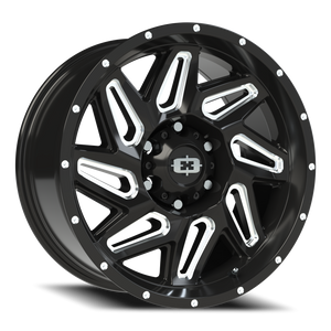 Vision Wheel 361 Gloss Black Milled Spoke 18x9 +12 6x135mm 87.1mm - Wheelwiz