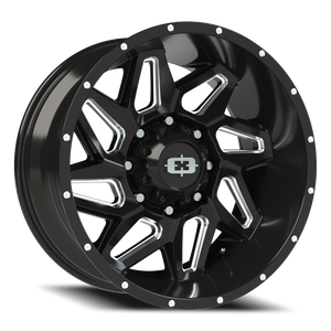 Vision Wheel 361 Gloss Black Milled Spoke 20x10 -25 8x165.1mm 125.2mm - Wheelwiz