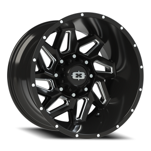 Vision Wheel 361 Gloss Black Milled Spoke 20x12 -51 8x165.1mm 125.2mm - Wheelwiz