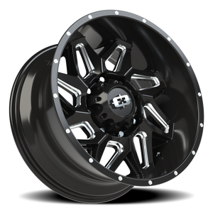 Vision Wheel 361 Gloss Black Milled Spoke 20x9 +12 8x170mm 125.2mm - Wheelwiz