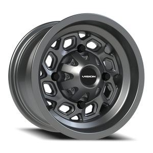 Vision Wheel 361 Gunmetal 12x7 +3 4x156mm 131.1mm - Wheelwiz