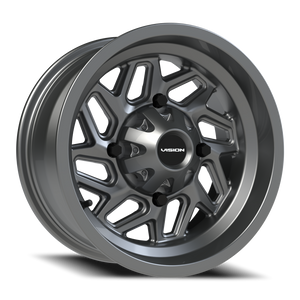 Vision Wheel 361 Gunmetal 14x7 +3 4x136mm 110.5mm - Wheelwiz