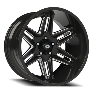 Vision Wheel 363 Gloss Black Milled Spoke 20x12 -51 5x127mm 78.1mm - Wheelwiz