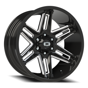 Vision Wheel 363 Gloss Black Milled Spoke 20x10 -25 6x135mm 87.1mm - Wheelwiz