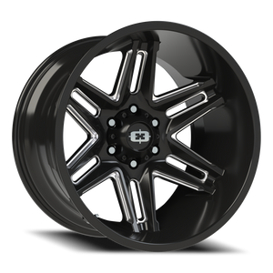 Vision Wheel 363 Gloss Black Milled Spoke 20x12 -51 6x135mm 87.1mm - Wheelwiz