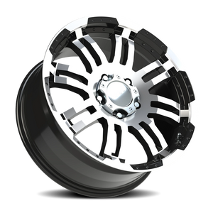 Vision Wheel 375 Gloss Black Machined Face 20x9 +18 5x139.7mm 108mm - Wheelwiz