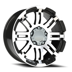 Vision Wheel 375 Gloss Black Machined Face 18x8.5 +18 5x139.7mm 108mm - Wheelwiz