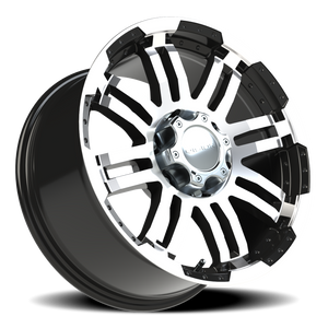Vision Wheel 375 Gloss Black Machined Face 18x9 +18 6x139.7mm 106.2mm - Wheelwiz