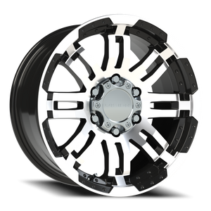 Vision Wheel 375 Gloss Black Machined Face 17x8.5 +25 6x135mm 87.1mm - Wheelwiz