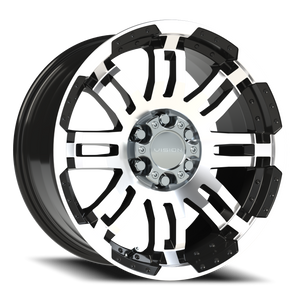 Vision Wheel 375 Gloss Black Machined Face 17x8.5 +18 6x114.3mm 73mm - Wheelwiz