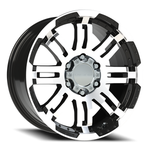 Vision Wheel 375 Gloss Black Machined Face 18x8.5 +25 6x139.7mm 106.2mm - Wheelwiz