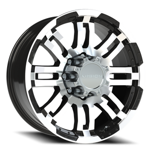 Vision Wheel 375 Gloss Black Machined Face 20x9 +18 8x170mm 125.2mm - Wheelwiz
