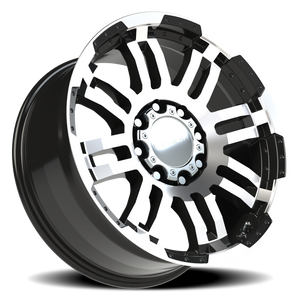 Vision Wheel 375 Gloss Black Machined Face 20x9 +18 8x165.1mm 125.2mm - Wheelwiz