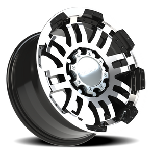 Vision Wheel 375 Gloss Black Machined Face 17x8.5 +18 8x165.1mm 125.2mm - Wheelwiz