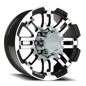 Vision Wheel 375 Gloss Black Machined Face 18x8.5 +18 8x170mm 125.2mm - Wheelwiz