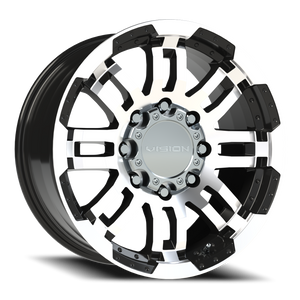 Vision Wheel 375 Gloss Black Machined Face 18x8.5 +18 8x165.1mm 125.2mm - Wheelwiz
