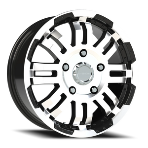 Vision Wheel 375 Gloss Black Machined Face 18x7.5 +55 5x160mm 65.1mm - Wheelwiz