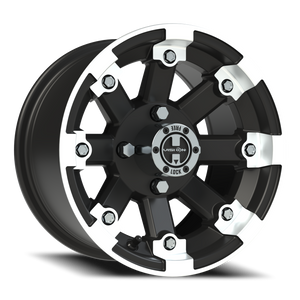 Vision Wheel 393 Matte Black Machined Lip 12x7 +3 4x100mm 69.9mm - Wheelwiz