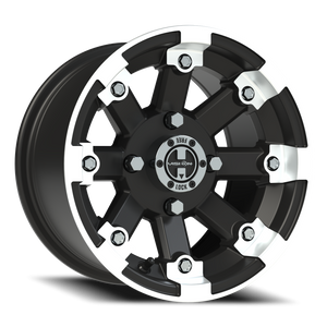 Vision Wheel 393 Matte Black Machined Lip 12x7 +3 4x115mm 80mm - Wheelwiz