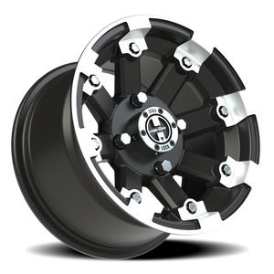 Vision Wheel 393 Matte Black Machined Lip 12x7 +3 4x115mm 80mm - Wheelwiz