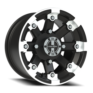 Vision Wheel 393 Matte Black Machined Lip 12x7 +3 4x136mm 110.5mm - Wheelwiz