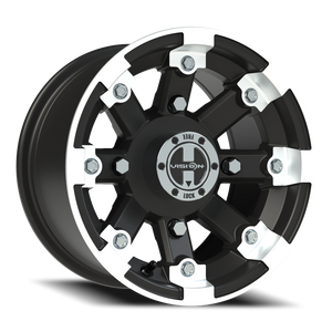 Vision Wheel 393 Matte Black Machined Lip 12x7 +3 4x156mm 131.1mm - Wheelwiz