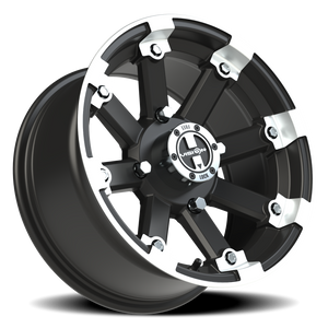 Vision Wheel 393 Matte Black Machined Lip 14x7 +3 4x136mm 110.5mm - Wheelwiz