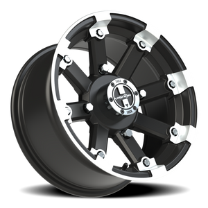 Vision Wheel 393 Matte Black Machined Lip 14x7 +3 4x156mm 131.1mm - Wheelwiz