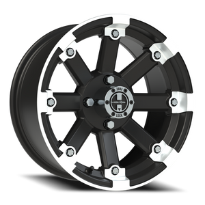 Vision Wheel 393 Matte Black Machined Lip 14x7 +3 4x101.6mm 69.9mm - Wheelwiz