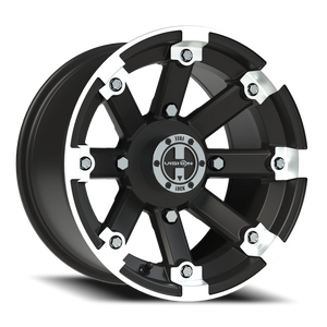 Vision Wheel 393 Matte Black Machined Lip 14x8 -10 4x156mm 131.1mm - Wheelwiz