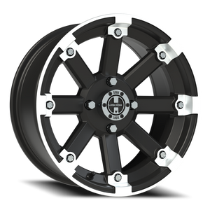 Vision Wheel 393 Matte Black Machined Lip 15x7 +3 4x110mm 86mm - Wheelwiz