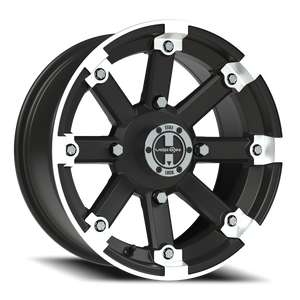 Vision Wheel 393 Matte Black Machined Lip 15x7 +3 4x156mm 131.1mm - Wheelwiz