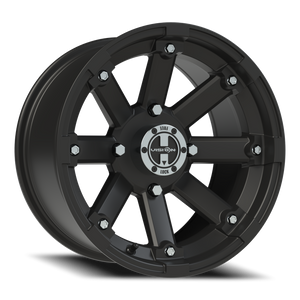 Vision Wheel 393 Matte Black Machined Lip 15x8 -10 4x110mm 86mm - Wheelwiz