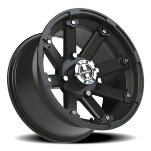 Vision Wheel 393 Matte Black Machined Lip 15x8 -10 4x110mm 86mm - Wheelwiz