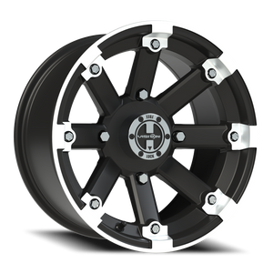 Vision Wheel 393 Matte Black Machined Lip 15x8 -10 4x156mm 131.1mm - Wheelwiz
