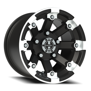 Vision Wheel 393 Matte Black Machined Lip 12x8 -10 5x114.3mm 79.4mm - Wheelwiz