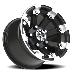 Vision Wheel 393 Matte Black Machined Lip 12x8 -10 5x114.3mm 79.4mm - Wheelwiz