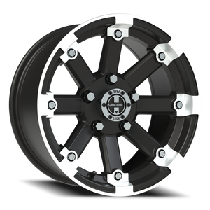 Vision Wheel 393 Matte Black Machined Lip 14x7 +3 5x114.3mm 79.4mm - Wheelwiz