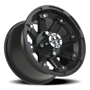 Vision Wheel 393 Matte Black 12x7 +3 4x100mm 69.9mm - Wheelwiz